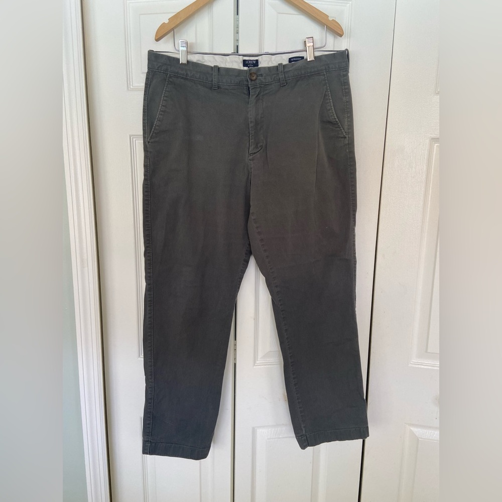 J. Crew Men's Straight Chinos - Charcoal